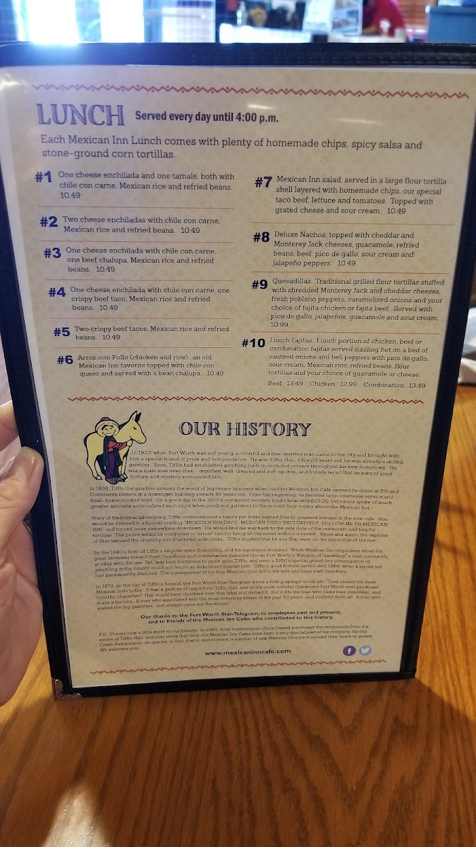 Mexican Inn Cafe Menu - Image 1